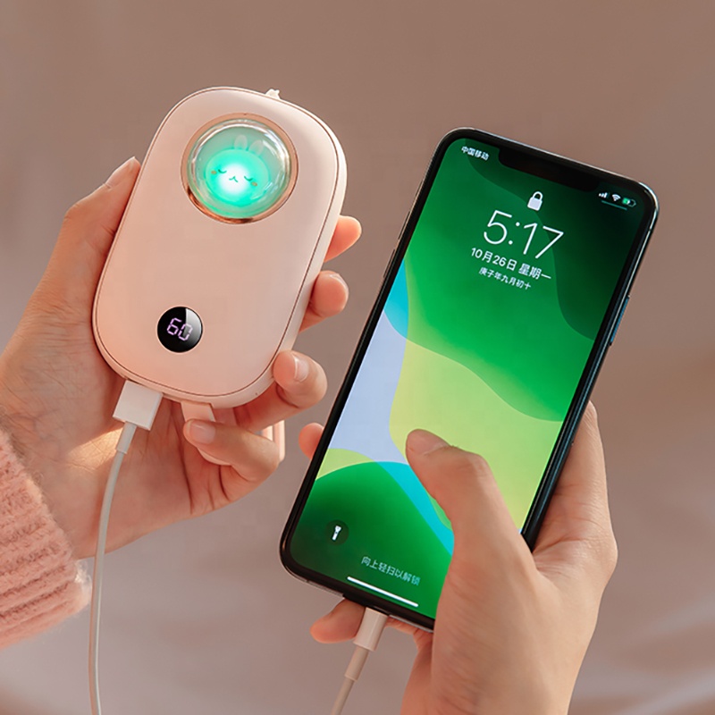 2021 Милая грелка для рук с зарядкой от USB, мини грелка для рук, Внешний аккумулятор со шнурком