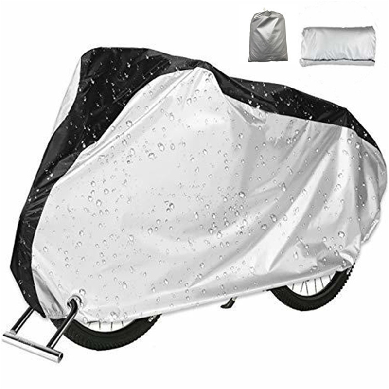 Amazon High Quality 210T 210D Bicycle Cover Bike Silver Polyester Rain Waterproof Sunscreen Dust UV Protection Cover