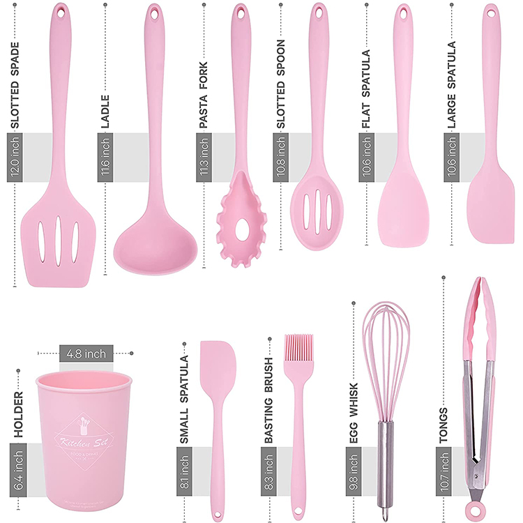 Modern Silicone Kitchen Cooking Tools Spatula Shovel Spoon with Wooden Handle