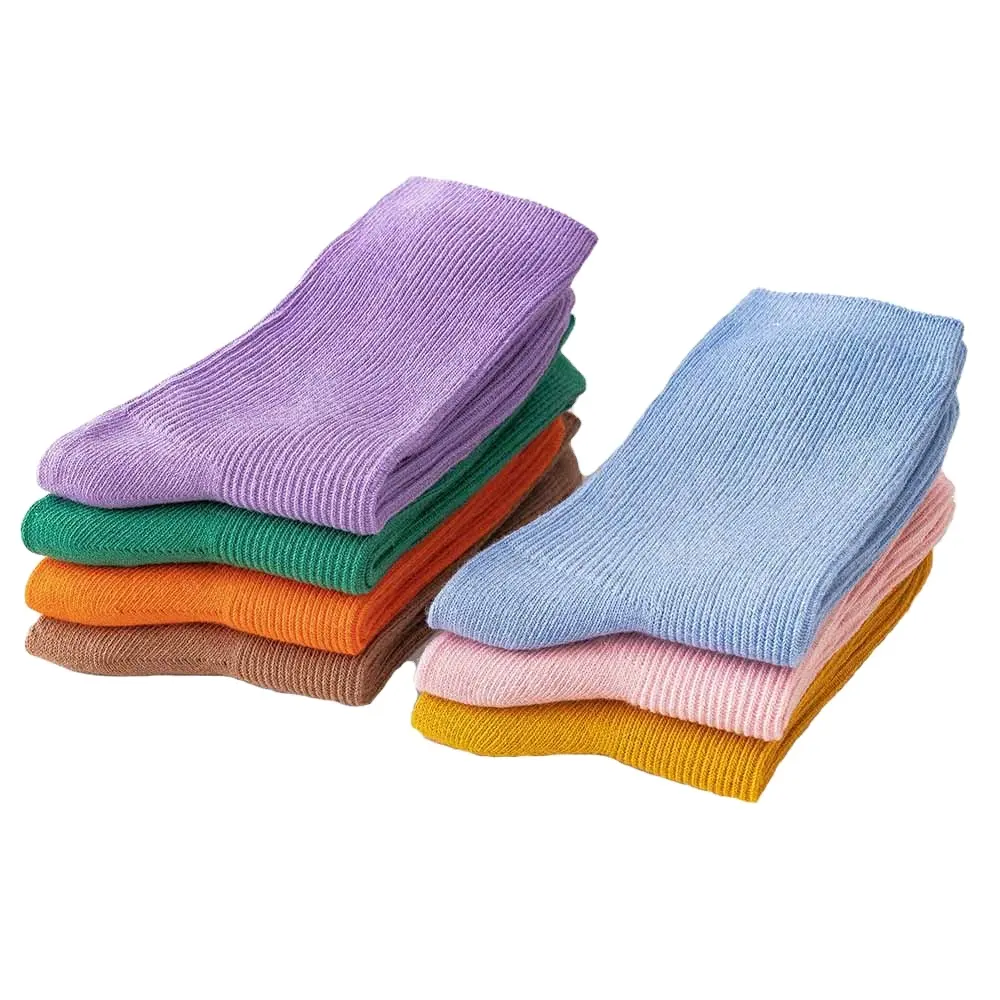 HeHe Custom autumn wiinter cotton middle tube college style Korean version ins trendy loose slouch socks for women