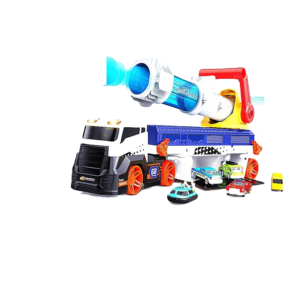 New design Transport Car Carrier Truck Toy With Sound And Light EVA Cannonball
