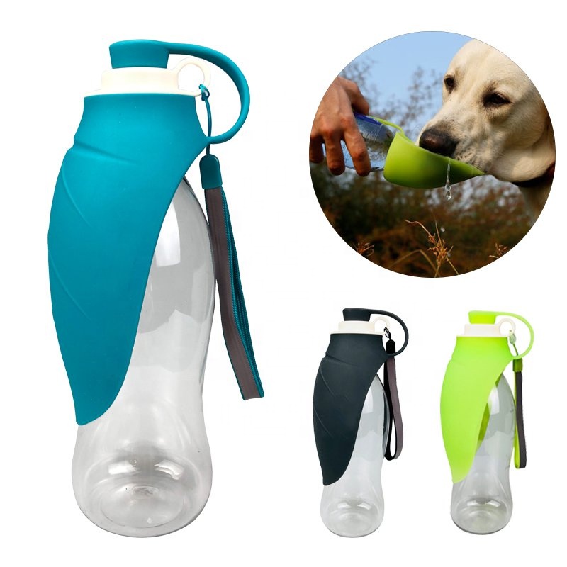 580ml портативный собака бутылка для воды мягкий силиконовый лист дизайн путешествия собачья миска для Щенок Кот пьёт открытый водный распылитель для питомцев