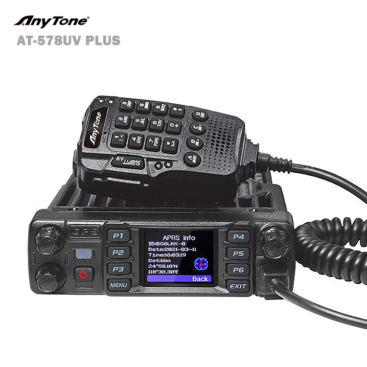 Anytone DMR AT-D578UV плюс цифровой аналоговый мобильное радио двухдиапазонный BT/APRS/c глобальной системой спутника обнаружения местоположения воздуха группа
