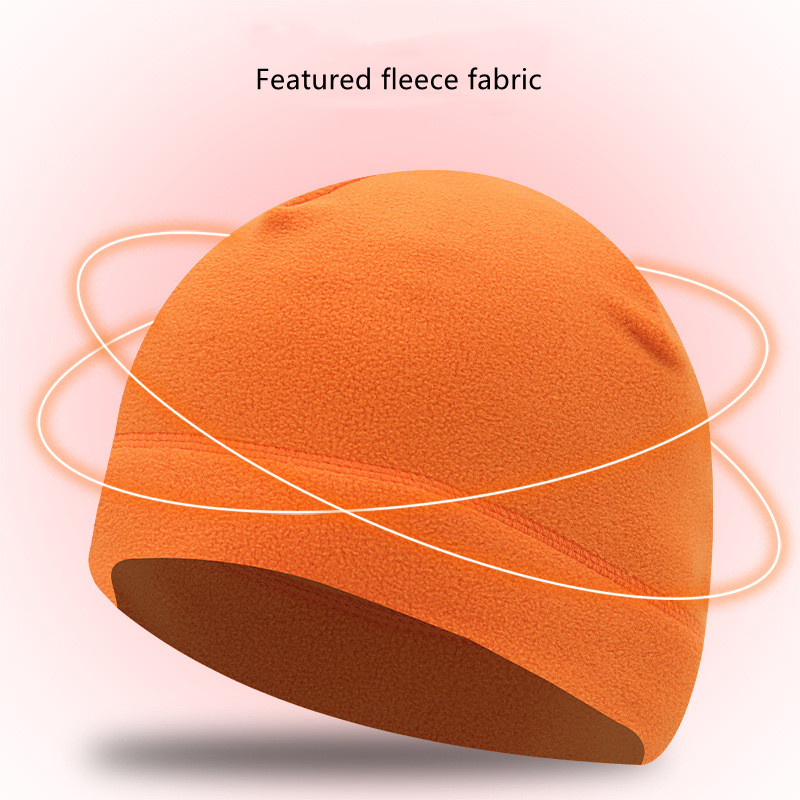 Autumn and winter men's and women's outdoor fleece hats sports cold-proof wind-proof warmth mountaineering cycling skiing