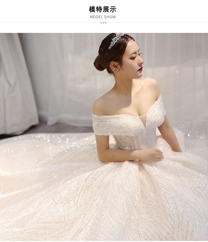 2021 Fashion Women Elegant Off Shoulder Wedding Dresses Sweetheart brinestone Gown Lace Bling Wedding Gown Dress Brid