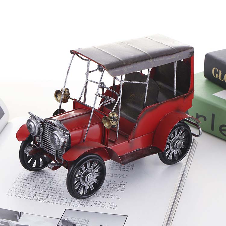 Vintage European convertible classic car iron metal crafts ornaments