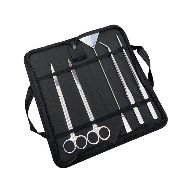 Aquarium Tool Kit Stainless Steel Aquatic Plant Tweezers Scissors Spatula Set