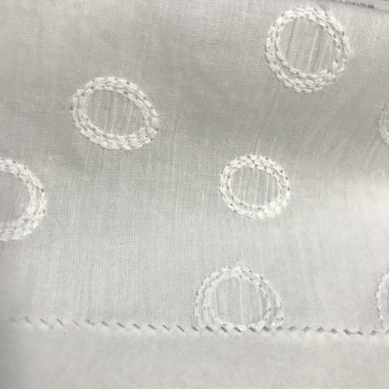 X1003Cotton Embroidery Fabric, White Cotton Fabric Textile, Cotton Embroidered Fabric