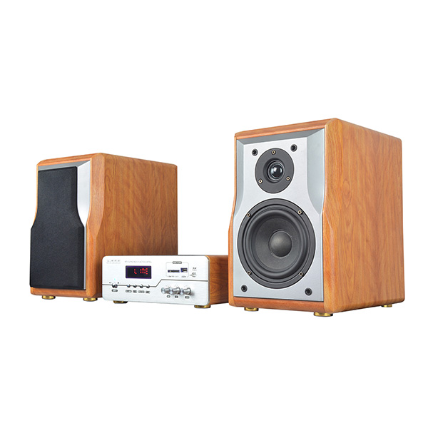 Китайский поставщик, деревянный USB TF Hi-Fi EQ усилитель мощности переменного тока, книжная полка, bluetooth-динамик