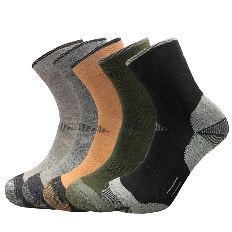Custom Winter warm wool thermal walking merino hiking socks