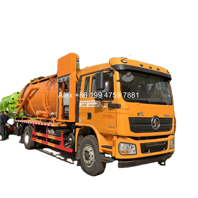 Грузовики для всасывания сточных вод 4x2 Shacman L3000 12 куб. М