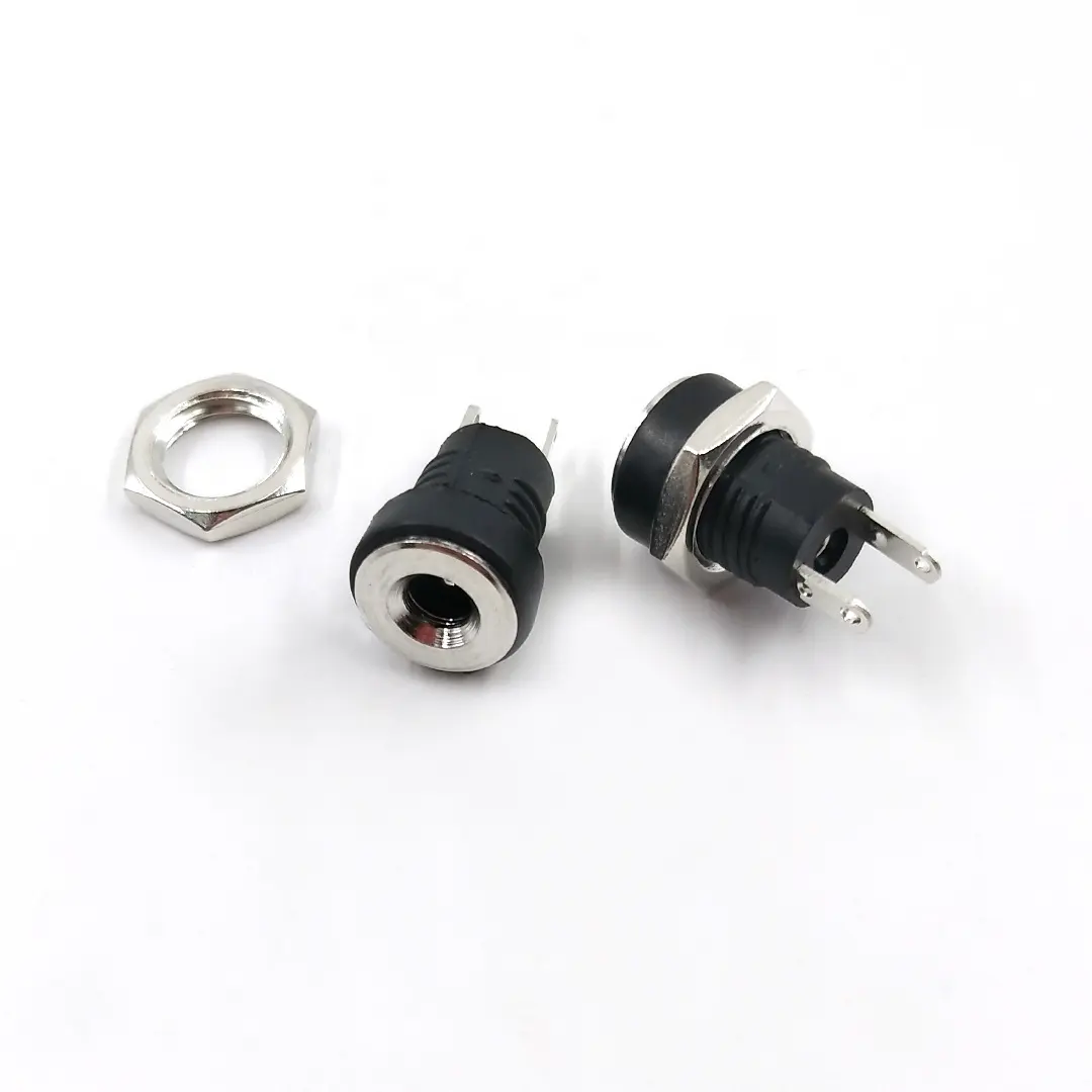 DC-022 DC5.5*2.1mm/2.5mm DC3.5x1.3mm power socket jack with screw nut connector DC plug