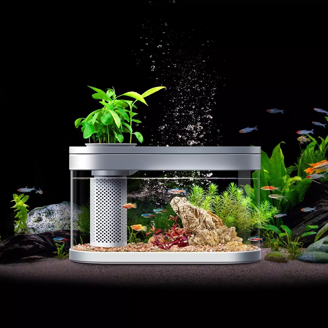 Smart Water Tank 180 Pro Xiaomi Youpin Aquarium Double Filtration Lighting System WIFI Mijia APP High Quality Automated Feeder