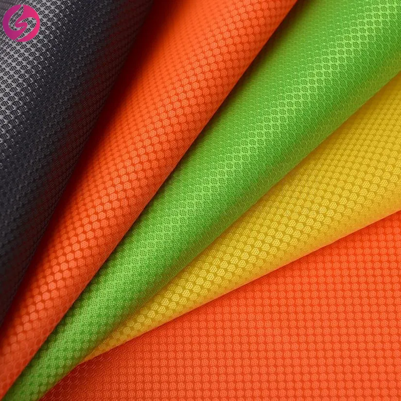 Polyester Coated Fabric Hot Sale 300D PU Coated Waterproof Honeycomb Polyester Fabric Ripstop Oxford Fabric