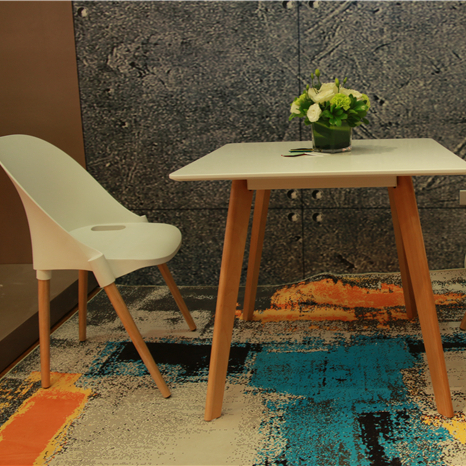 Modern Design Nordic Style Furniture High Quality Wood Legs Rectangle Dining Table And Chair Set For Kitchen