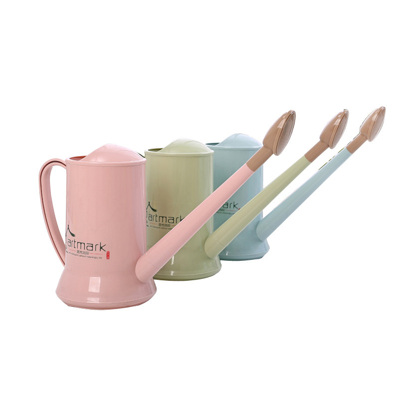 Customized Finished Wholesale Green Indoor Watering Can Plastic Water Flowers Garden Watering Pot
