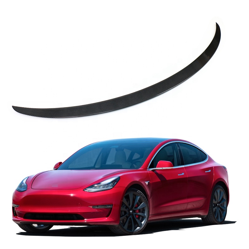 Заводское автомобильное крыло для Tesla Model 3, спойлер из углеродного волокна, матовое Оригинальное стильное заднее крыло багажника
