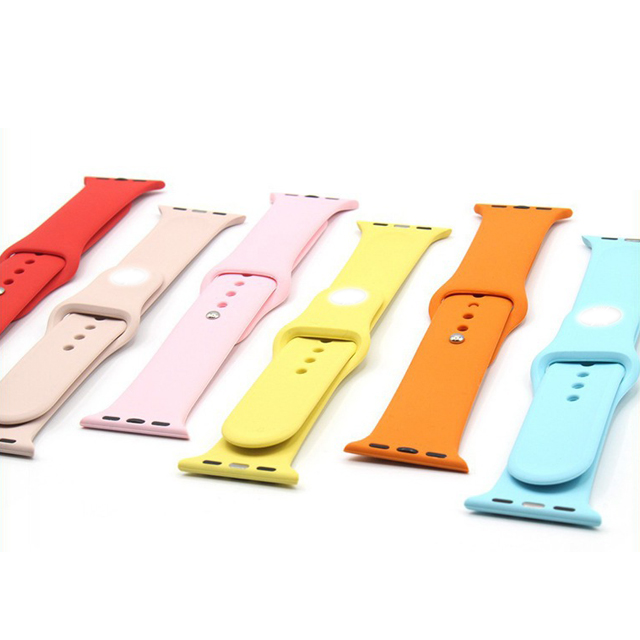 Ремешок силиконовый для Apple watch series 6 5 4 3 2 1 38m 40m 42m 44m