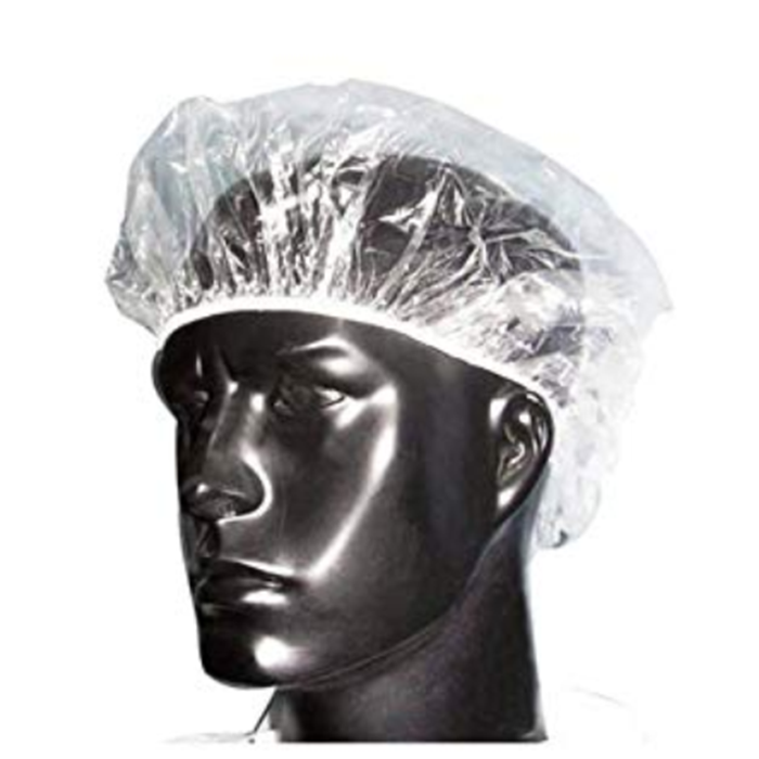 round cap Wholesale Hotel Hair PE Plastic Waterproof Custom Logo Disposable round cap for Salon