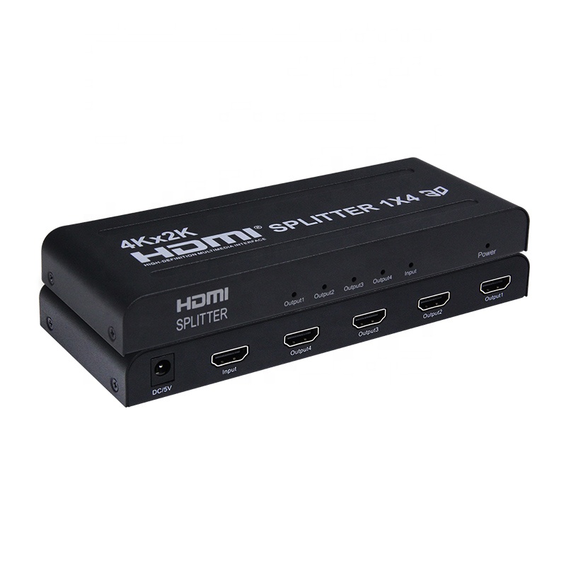 HDMI RCA/ VGA сплиттер 1X4 V1.4 1 в 4 выход с полным 3D,4KX2K