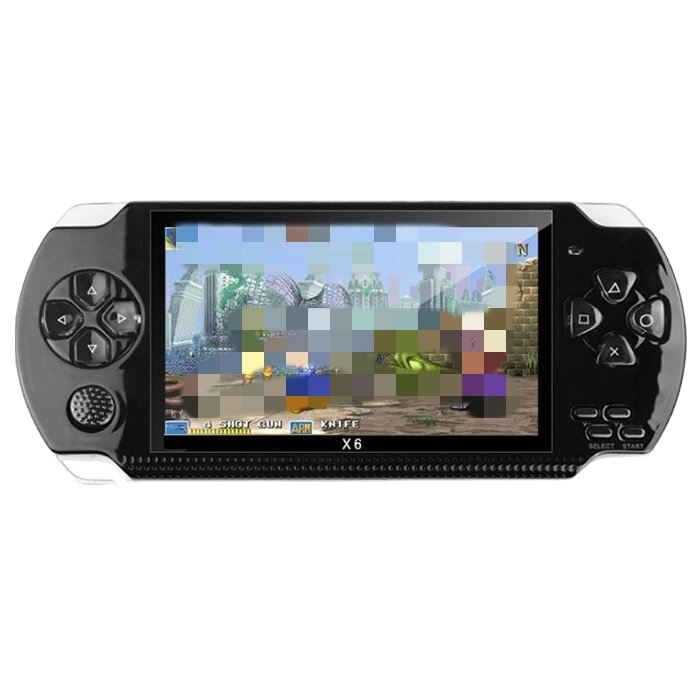 X6 8 ГБ 128 бит 10000 игры 4,3 дюймов PSP поддержка высокой четкости для выхода телевизора, портативная Ретро электронная игровая консоль