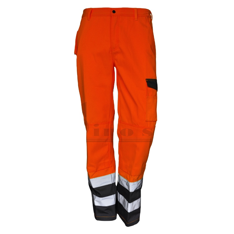 High quality cheap fluorescent orange grey workwear trousers work pants