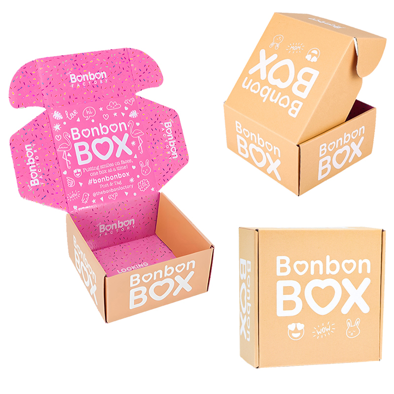 Wholesale Printed Custom Logo Pink Postal Mailing Carton Cardboard Mailer Paper Corrugated Shipping Box Packaging Boxes