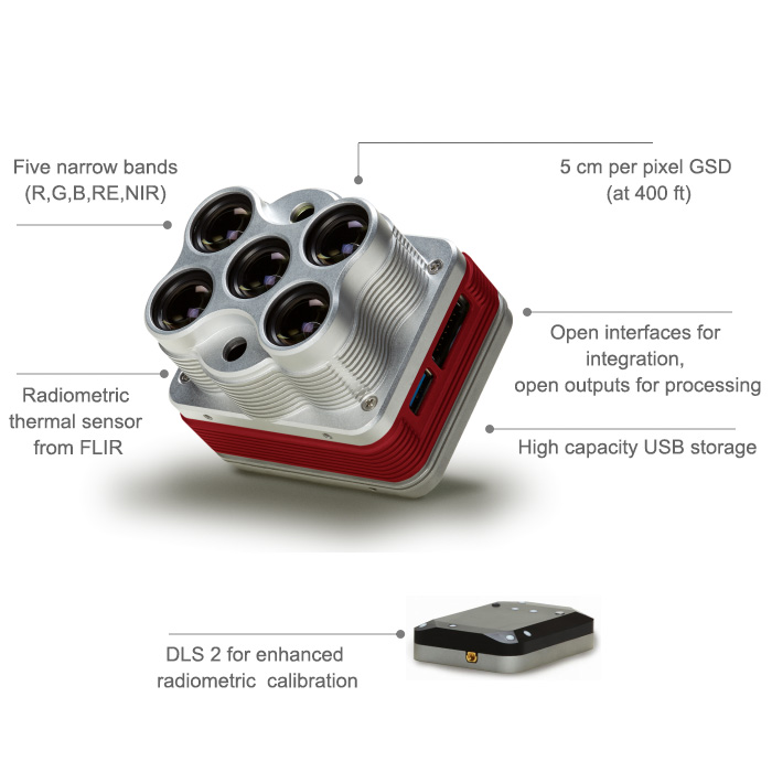 Full HD spectrum camera, multispectral camera for UAV and drone