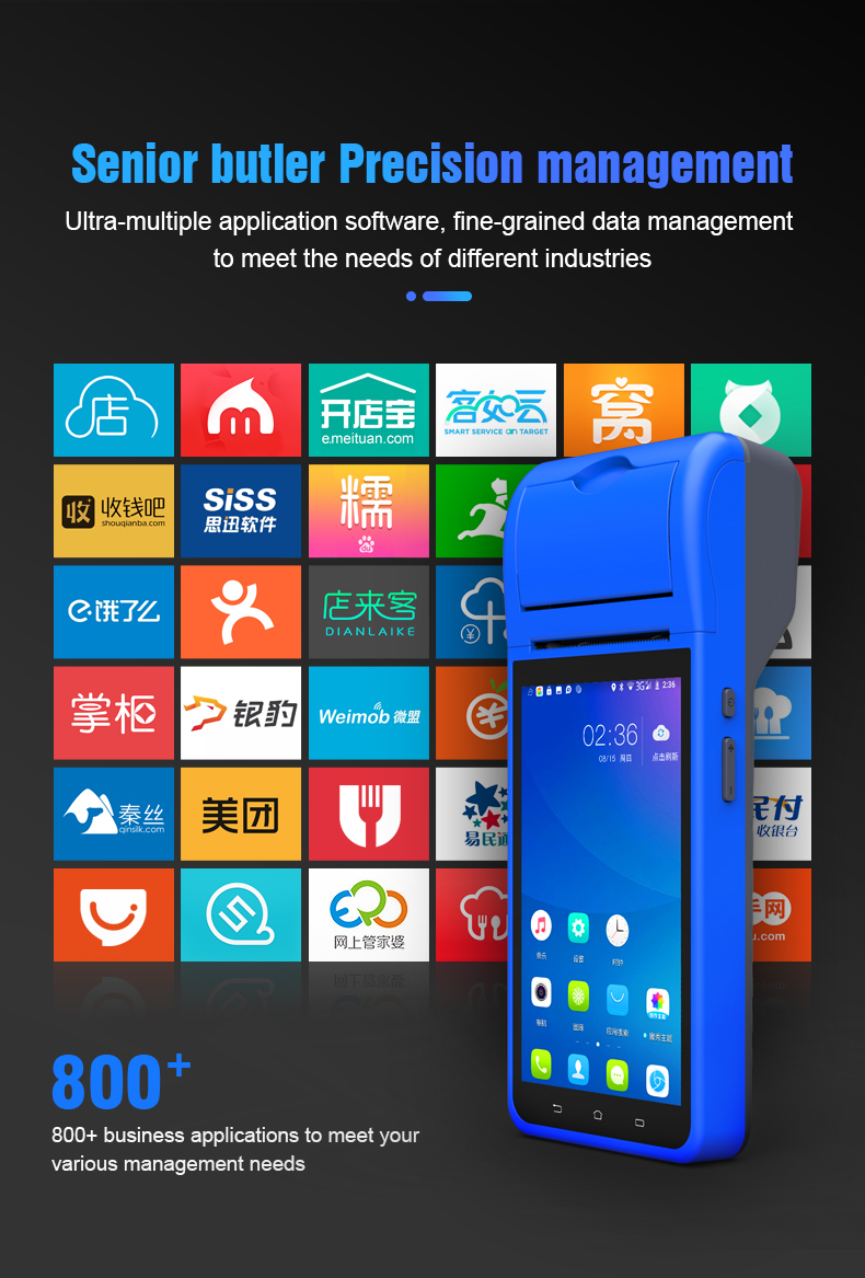Factory Price ZJ6000 Android Handheld Pos Thermal Receipt Printer for Restaurant Food Ordering