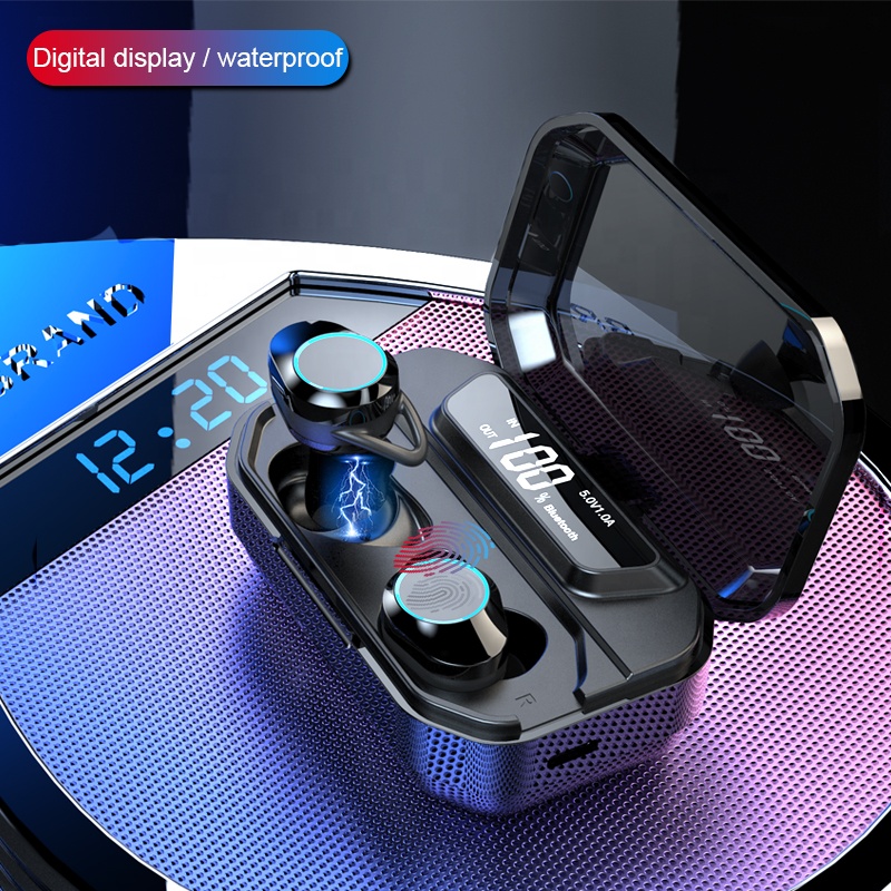 G02 3000 мАч зарядная коробка Наушники Bluetooth TWS шумоподавление водонепроницаемые беспроводные наушники