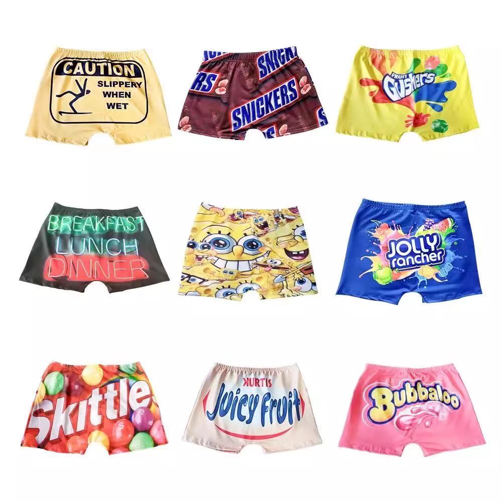 Wholesale custom Logo Letter Print Gym Women pants Summer Sexy Scrunch Snickers High Waist Bite Me Candy Snack girl shorts