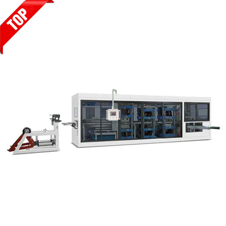 Automatic Plastic Sheet Moulding Vacuum Forming Thermoforming Machine For Pet Plastic Lid Making