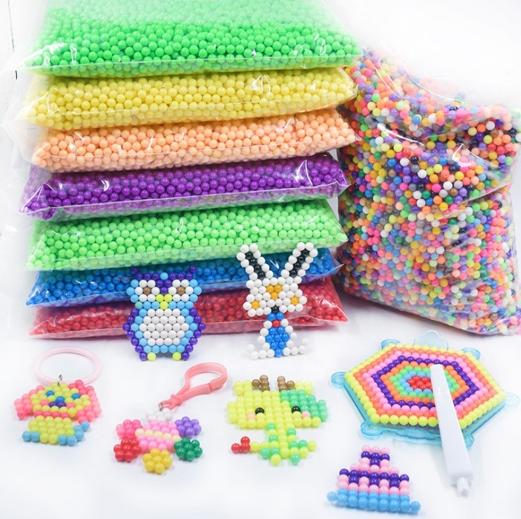 Бусины с предохранителем для воды для детей, распылитель Perler, волшебные бусины, развивающие Пазлы Perlen, аксессуары для игрушек, 5 мм, 30 цветов, набор 500 шт.