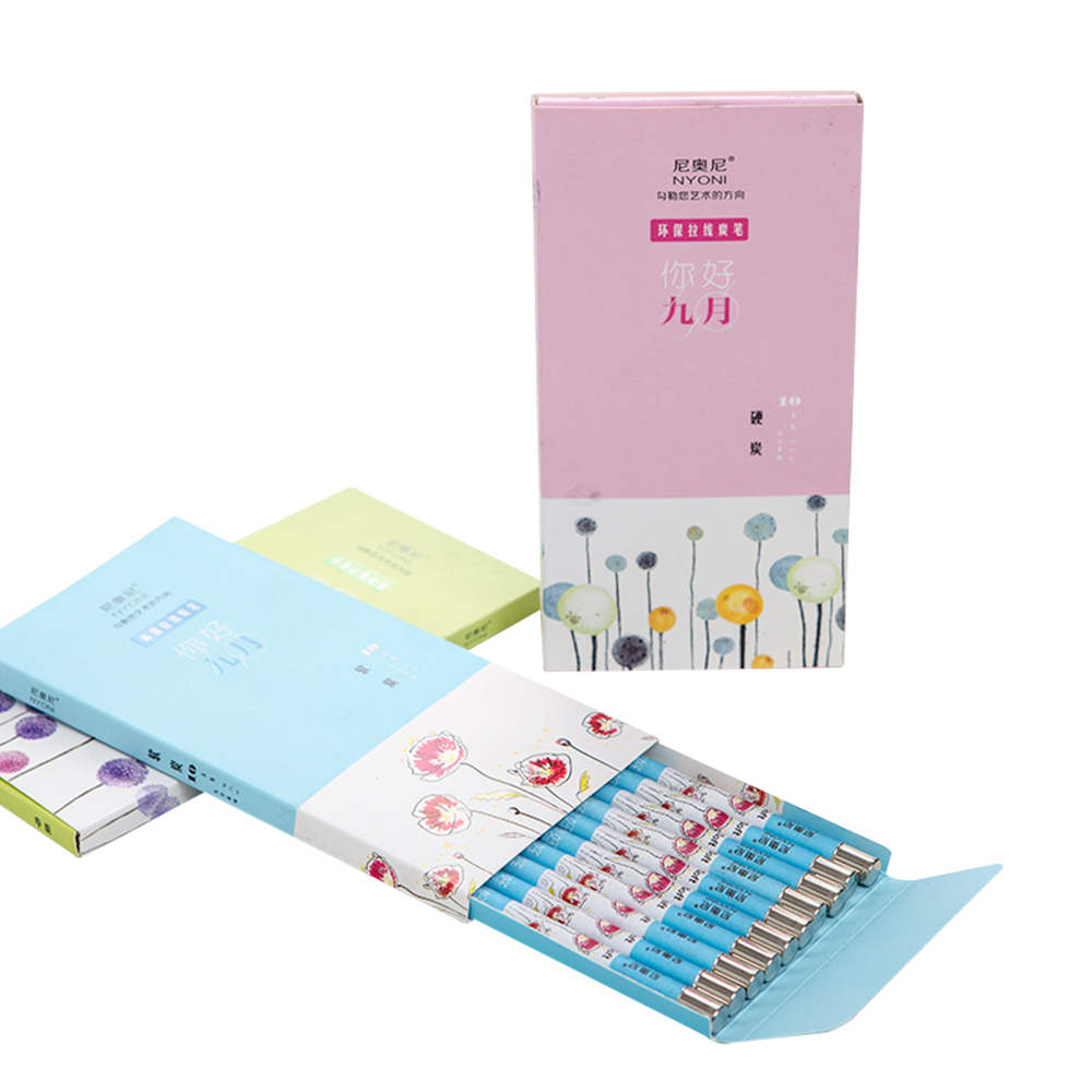 NYONI high quality eco friendly pencil paper charcoal pencil printing pencil