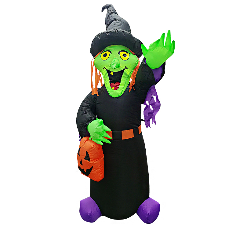 Hot Selling Halloween Inflatable Witch Decoration Inflatable Sorceress Can Be Customized Size