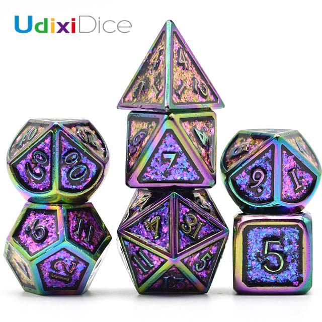 Цветные металлические игральные кости DND, оптовая продажа с завода, игральные кости D20 для D & D PRG