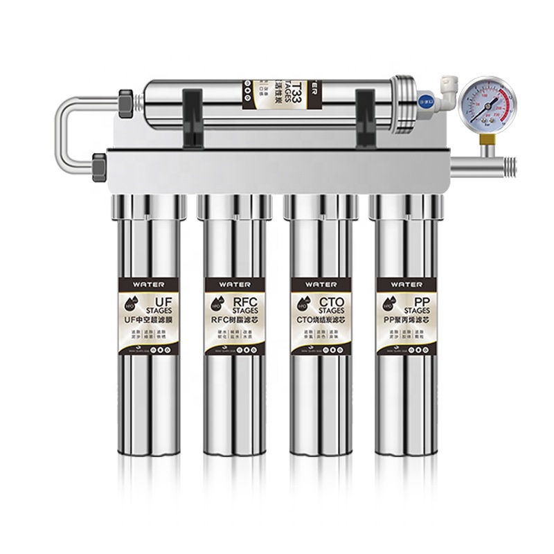 RTS Stainless Alkaline Mineral Fiber Uf Membran Membrane System Tap Carbon Water Filter Purifier