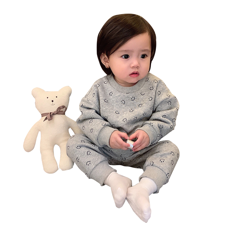 Wholesale soft feel thermal sets for baby sleep wear winter clothes set