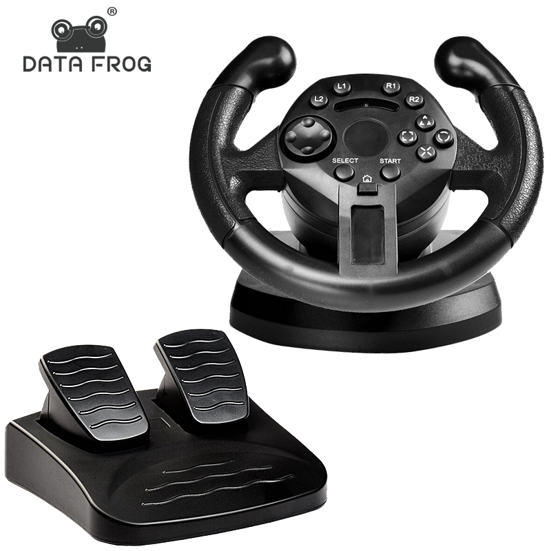 Рулевое колесо DATA FROG, Гоночное колесо для PS3, вибрирующие Джойстики для ПК, пульт дистанционного управления для ПК