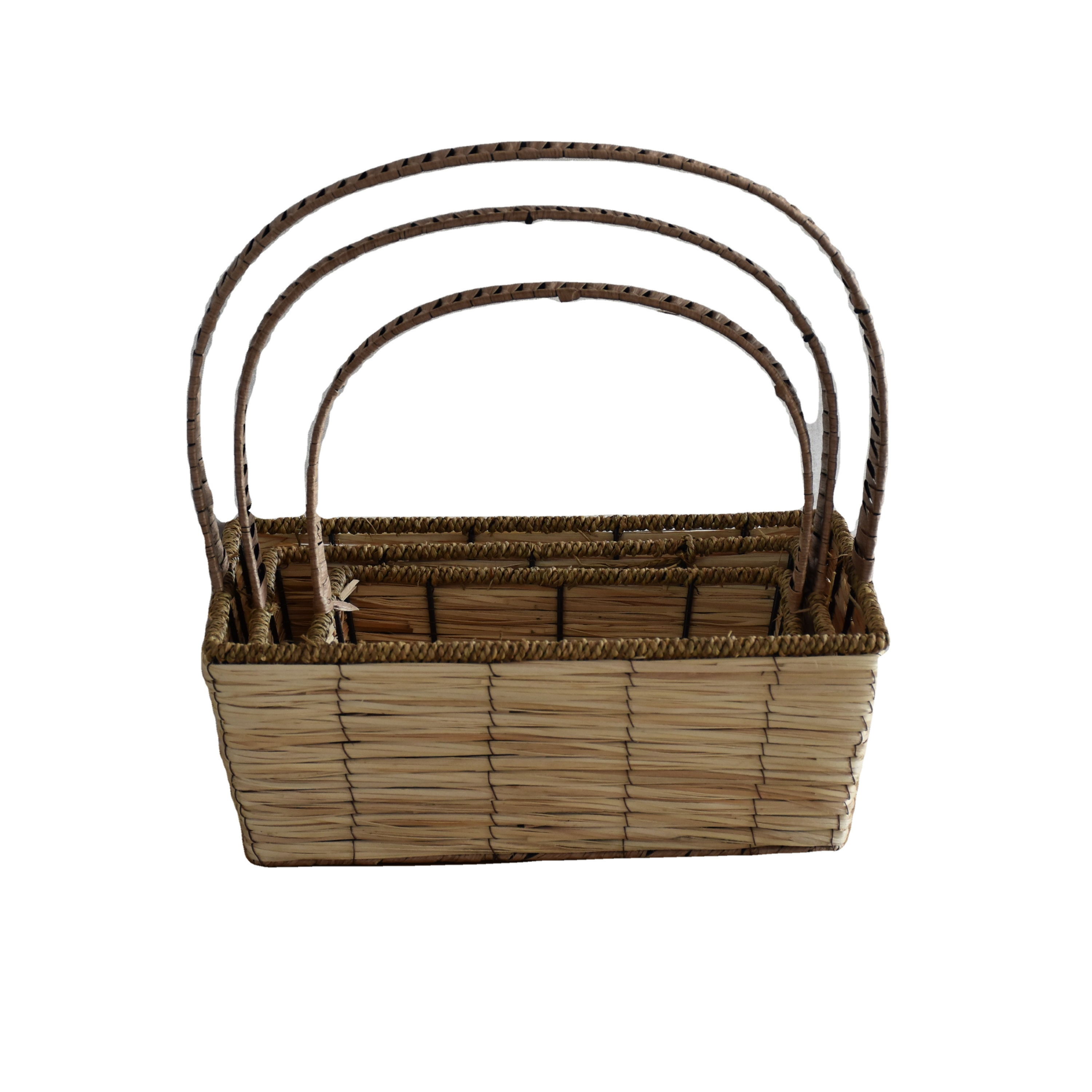 Portable wicker basket Home storage