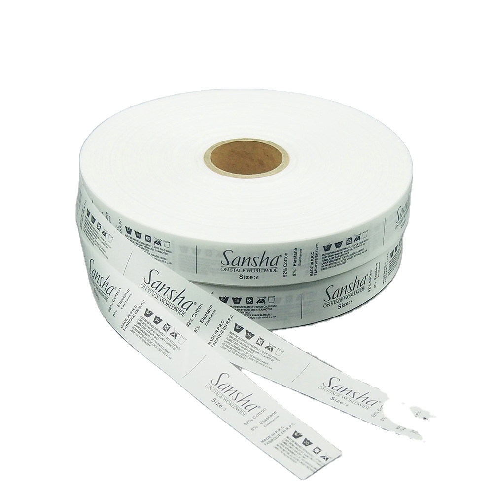 Blank Screen Print Iron On Fabric Tup Wash Care Label Printer Taffeta Thick Nylon Silicone Satin Clothing Care Label