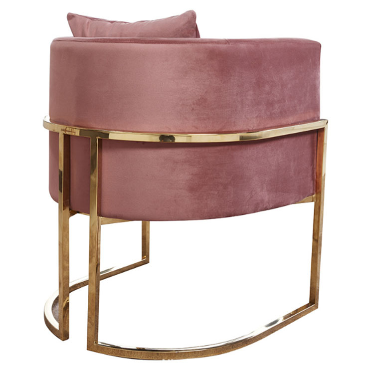 luxury modern rose gold royal blue base velvet dining room chairs