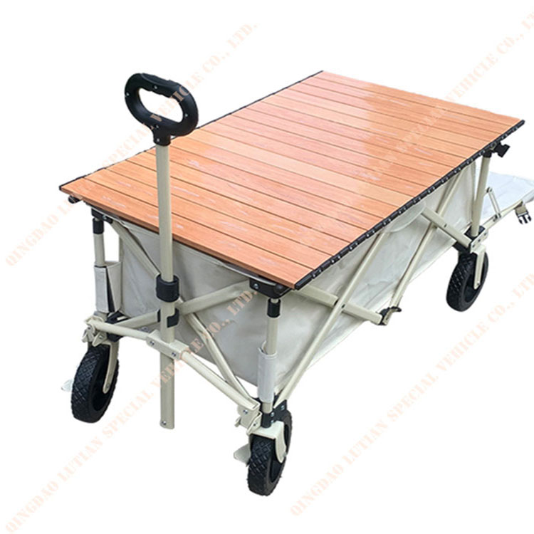 FW1013 Outdoor Folding Wagon Collapsible Camping Wagon Trolley with aluminum table