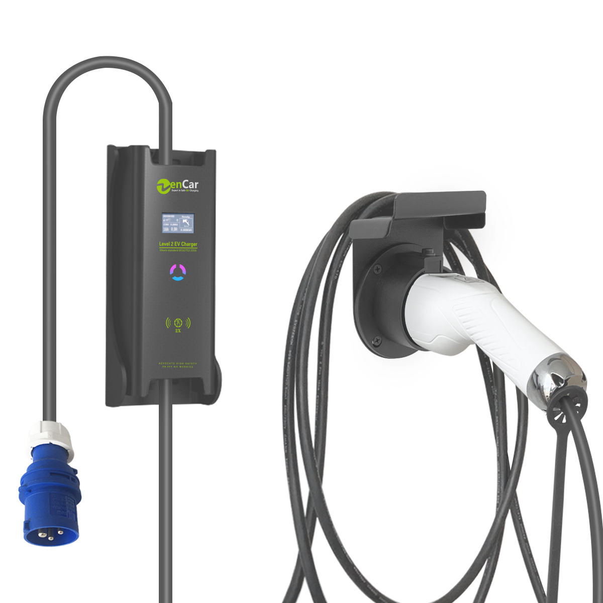 16A 3.6KW EVSE Smart Type 2 EV Car Charger Level 2 Station for Home AC Electric Vehicle