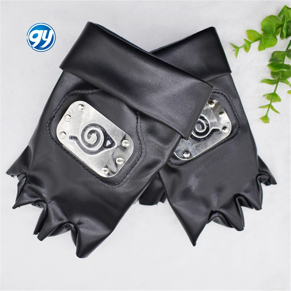 Аниме Косплей Guantes Akatsuki Uzumaki Uchiha Kakashi лист деревня перчатки, ниндзя реквизит аксессуары Аниме Konoha перчатки