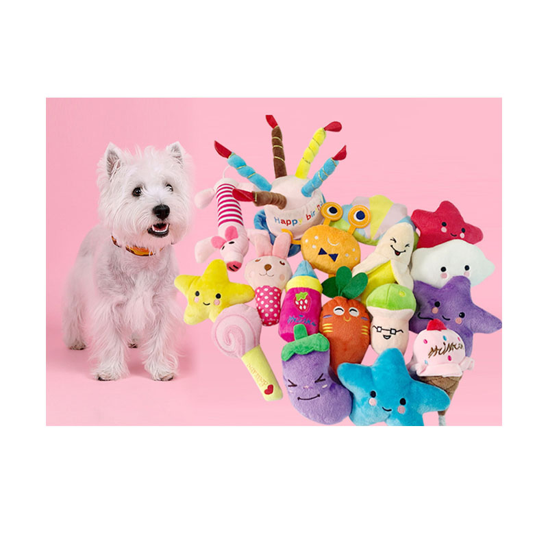 Amazon top seller Factory wholesale Anti-real fruit and vegetable plush resistant to bite plush dog toy dog chew toy dog toys
