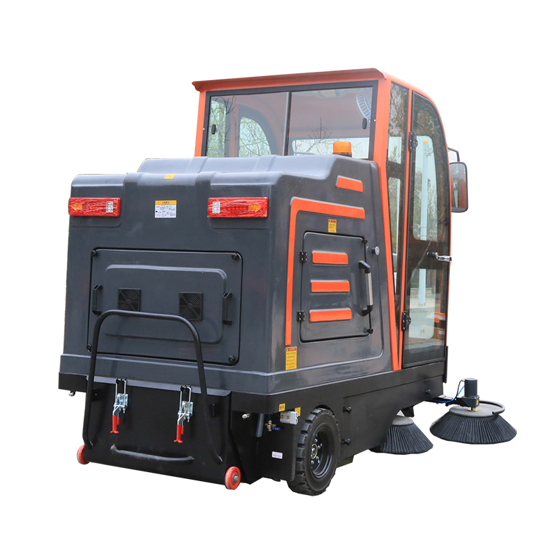 Outdoor Electric Fuel Drive Type Street Sweeper Truck Street Cleaning Machine With All-closed Cab For Sale