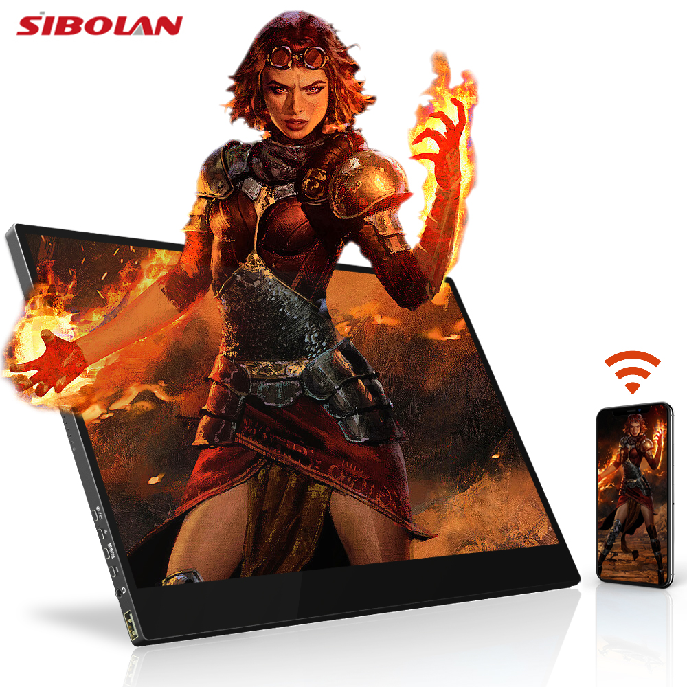 Sibolan 15,6 дюймов Hdr Full Hd игровой монитор для ноутбука 1080p Full-hd беспроводной монитор
