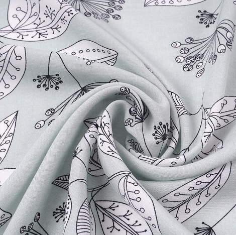 Premium popular eco friendly elegant 45S*45S plain woven floral digital print viscose fabric for dress