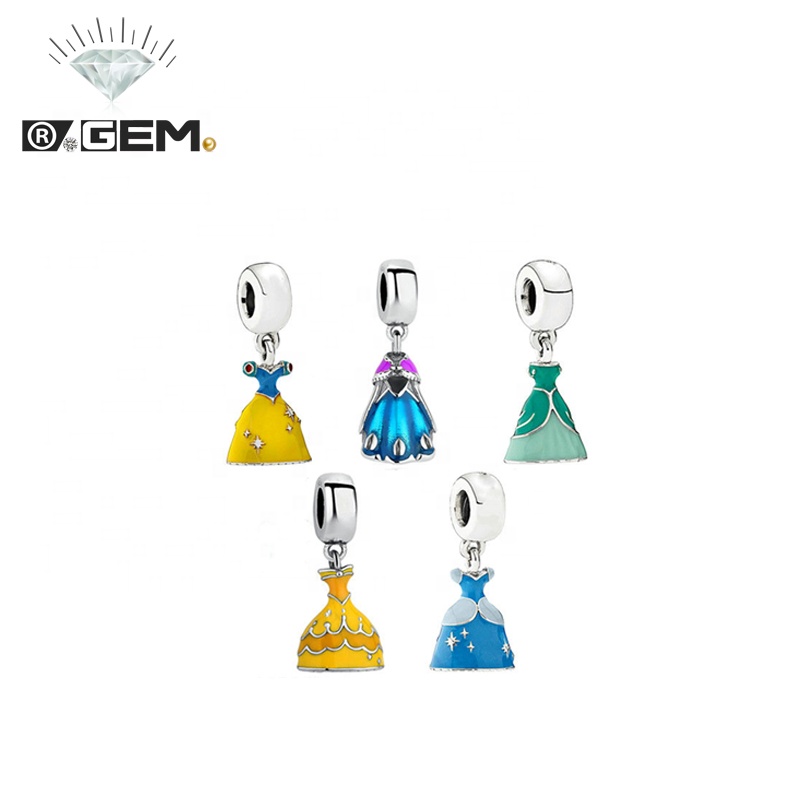 R.GEM. Оптовая продажа, дизайнерские подвески для браслета «сделай сам» в форме милой юбки для платья принцессы